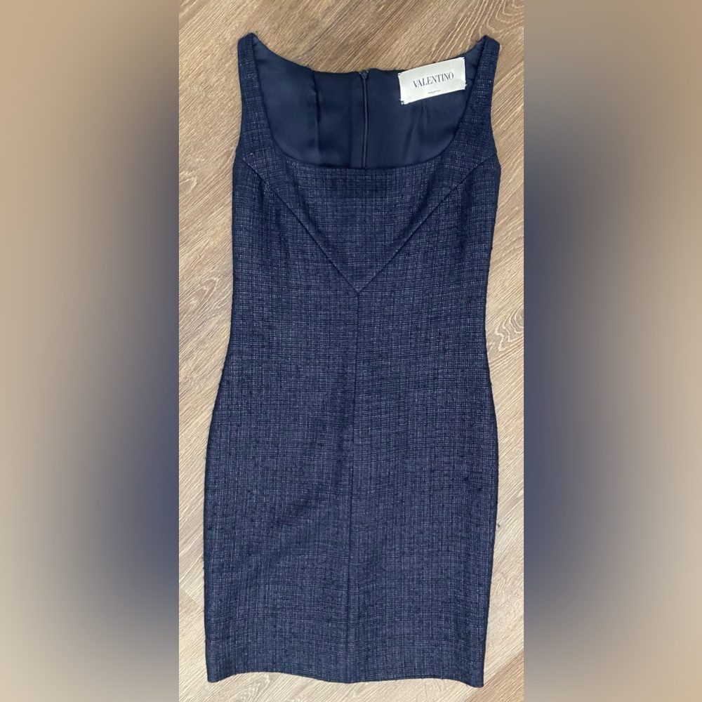 VALENTINO SQUARE NECK MINI DRESS